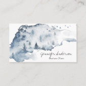 水彩森林松林 名刺 (正面)