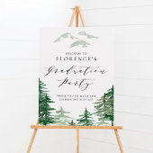 水彩森林森林卒業パーティー ポスター