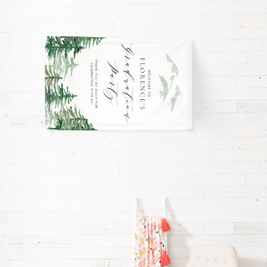 水彩森林森林卒業パーティー 横断幕 (インサイチュ)