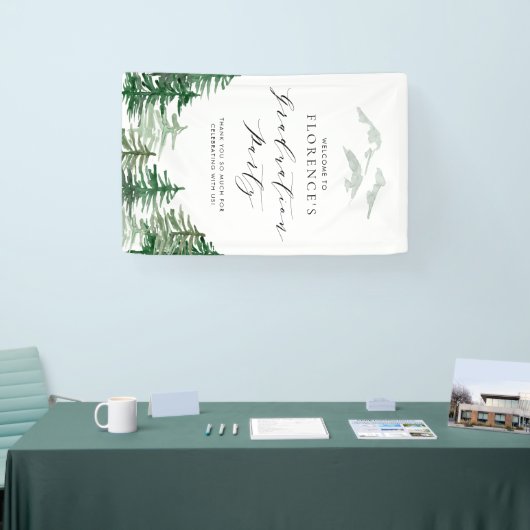 水彩森林森林卒業パーティー 横断幕 (トレードショー)