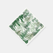 水彩森林樹林图案生日派对 スタンダードカクテルナプキン (角)