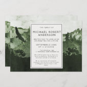 水彩森林記念葬儀発表 招待状 (正面/裏面)