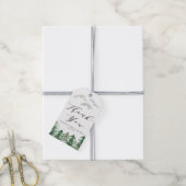 水彩森林风格婚前小聚感谢卡 ギフトタグ (より糸付き)