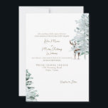 水彩森林鹿のウェディング招待状(白) 招待状<br><div class="desc">水彩画 森林の鹿のウェディング招待状。モダン&シンプル。白。</div>