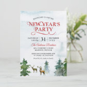 水彩森林鹿林新年パーティー 招待状 (スタンド正面)