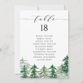 水彩森林 ウッドランド ウェディング テーブル プラン 招待状