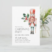 水彩植物のくるみ割り人形クリスマスパーティー 招待状 (スタンド正面)