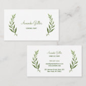 水彩植物の名刺。 名刺 (正面/裏面)