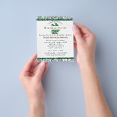 水彩植物の園芸サービス、園芸士 チラシ (手)