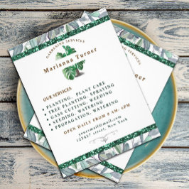 水彩植物の園芸サービス、園芸士 チラシ