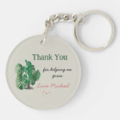 水彩植物の成長を手助けてくれてありがとう キーホルダー (裏面)