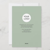 水彩植物の柊と実のクリスマス シーズンカード (裏面)