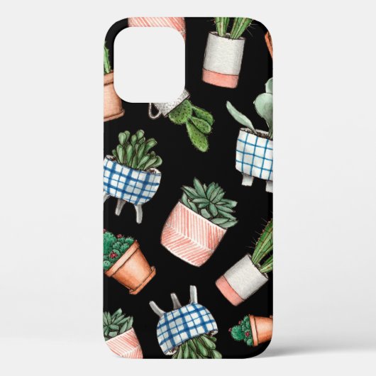 水彩植物の継ぎ目のない模様 Case-Mate iPhoneケース (裏面)