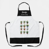 水彩植物の花モノグラムの植物愛好家 エプロン (正面)