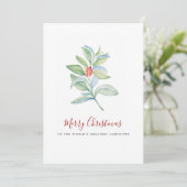 水彩植物の葉と実のケアギバー シーズンカード (スタンド正面)