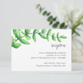 水彩植物ウェディング受付カード 招待状 (スタンド正面)