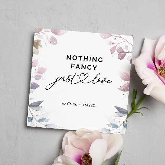 水彩植物ウェディング エルoped カード