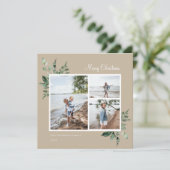 水彩植物エレガント学の緑の写真 シーズンカード (スタンド正面)