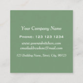 水彩植物エレガント学葉枠 スクエア名刺 (裏面)