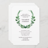 水彩植物ガーデン バチェロレッテパーティー 招待状 (正面/裏面)