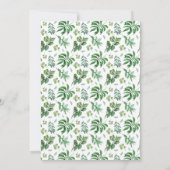 水彩植物グリーンウェディング 招待状 (裏面)