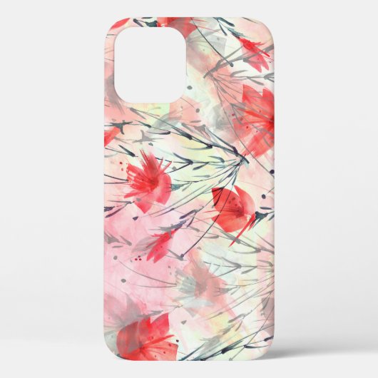 水彩植物ハーブ花パターン Case-Mate iPhoneケース (裏面)
