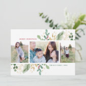 水彩植物マルチフォトフレーム ホリデーカード (スタンド正面)