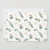 水彩植物マルチ写真フレーム ホリデーカード (裏面)