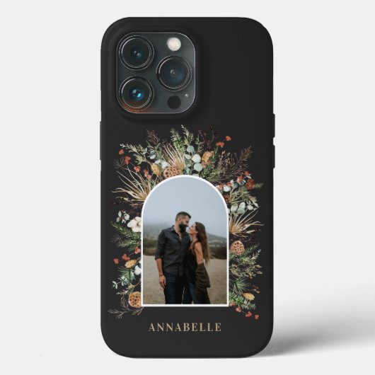 水彩植物モダン葉のアーチ写真 Case-Mate iPhoneケース (裏面)