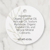 水彩植物モダン ソープ ハングタグ 🌿 フェイバータグ (裏面)