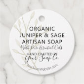 水彩植物モダン ソープ ハングタグ 🌿 フェイバータグ (正面)