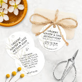 水彩植物モダン ソープ ハングタグ 🌿 フェイバータグ