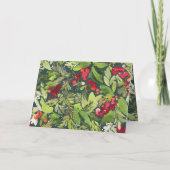 水彩植物伝統的学モダンの祝日c シーズンカード (裏面)