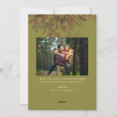 水彩植物体フラットニューイヤーカードグリーン シーズンカード (裏面)