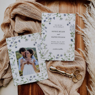 水彩植物保存日 – 写真オプション セーブザデート