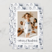 水彩植物写真撮影メリークリスマスカード シーズンカード (正面/裏面)