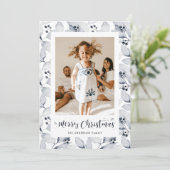 水彩植物写真撮影メリークリスマスカード シーズンカード (スタンド正面)