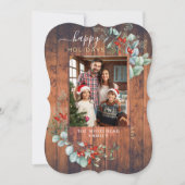 水彩植物写真木材 シーズンカード (正面)