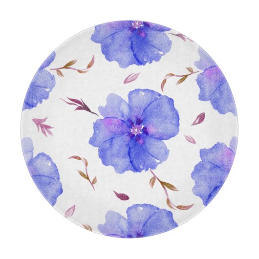 水彩植物切り盤 – マママギフトIde カッティングボード (正面)