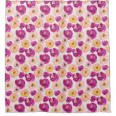 水彩植物図 シャワーカーテン (正面)