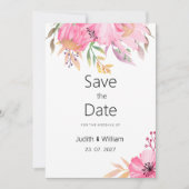 水彩植物園フローラ保存日 招待状 (正面)