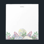 水彩植物多肉性先生女性 ノートパッド<br><div class="desc">水色植物多肉質先生女性メモ帳</div>