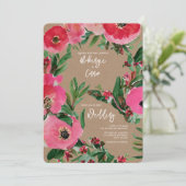 水彩植物学アネモネカルストックインスパイア 招待状 (スタンド正面)