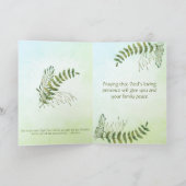 水彩植物学パーソナライズされた共感書 カード (内部)