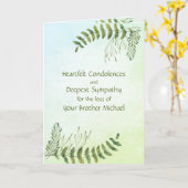 水彩植物学パーソナライズされた共感書 カード (黄色い花)