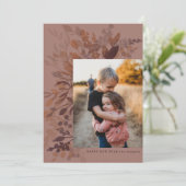 水彩植物学フラットニューイヤーカードパープル シーズンカード (スタンド正面)