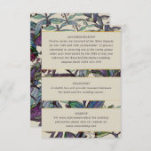 水彩植物学結婚のゲスト情報 エンクロージャーカード (正面/裏面)