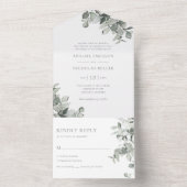 水彩植物学結婚院 オールインワン招待状 (内側)