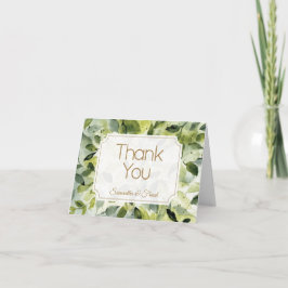 水彩植物学結婚院 サンキューカード