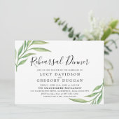 水彩植物学葉品リハーサルディナー 招待状 (スタンド正面)